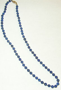 Lapis Lazuli Necklace-14KT YG Clasp-16